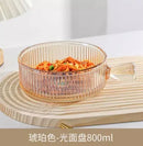 Axyaa Glass Plate Deep Serving Salad Fruit Dish