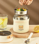 Axyaa Cute Insulated Lunch Box Bucket - Double-Layer Stainless Steel