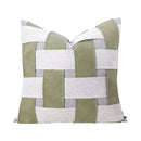 Axyaa Nordic Luxury Green Square Pillow for Living Room Sofa