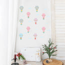 Axyaa Hot Air Balloon Clouds Wall Stickers for Kids' Bedroom Decor