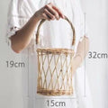 Handwoven Rattan Flower Basket by Axyaa - Versatile Storage & Décor Basket
