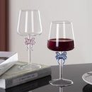 Axyaa Pink Bow Goblet Wine Glass - 420ML Cute Transparent Liqueur Gift