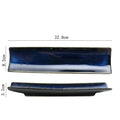 Axyaa Ceramic Sushi & Sashimi Plate - Long Japanese Dessert Serving Tray