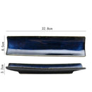 Axyaa Ceramic Sushi Sashimi Plate - Elegant Long Dessert Serving Platter