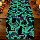 Axyaa Tropical Plant Branches Table Runner - Elegant Dining and Wedding Decor