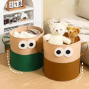 Axyaa Big Eye Laundry Basket: Foldable Hamper for Bathroom Storage & Kids' Toys