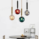 Axyaa Glass Ball Pendant Light: Modern Kitchen Dining Room Lamp Fixture
