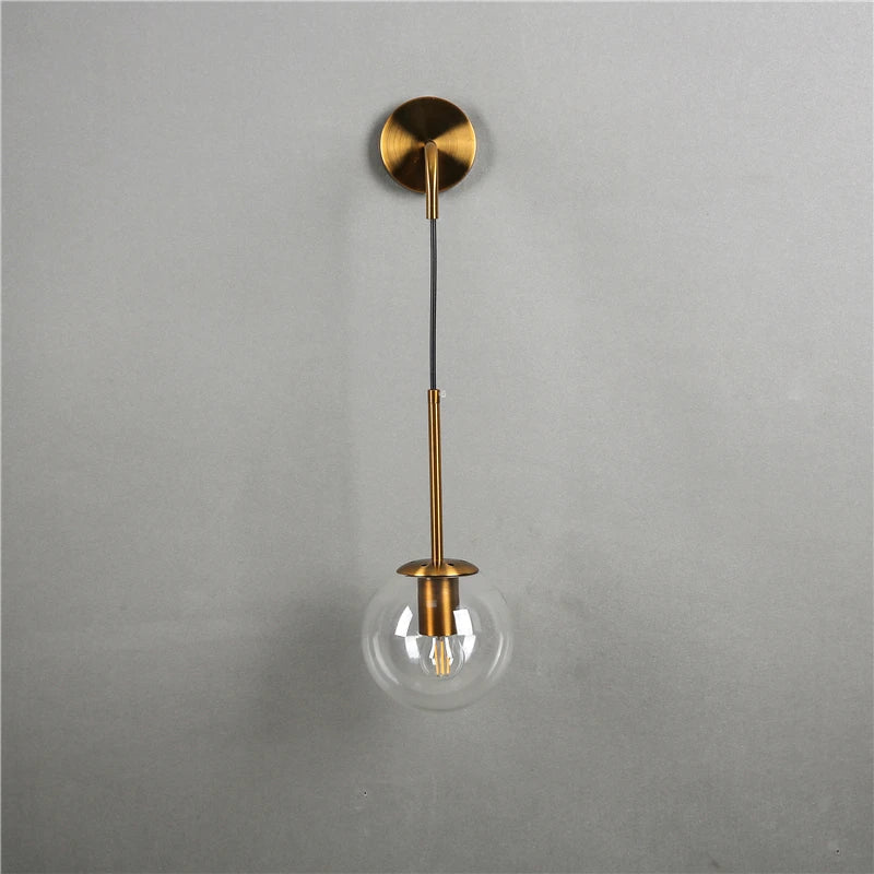 Axya Nordic Glass Ball Wall Lamps: Retro, Modern, LED Lighting Fixtures