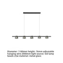 Axyaa Glass Dining Table Chandelier: Modern Minimalist Design, Easy Installation, Rounded Shape