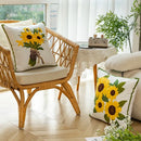 Axyaa Sunflower Embroidery Cushion Covers for Stylish Home Decor
