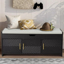 Axyaa Entryway Shoe Bench with Lift Top Storage and Cushioned Seat