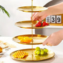 Axyaa 2/3 Layer Stainless Steel Cake Stand Fruit Tray Dessert Rack Gold Silver