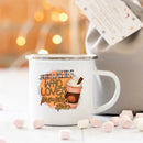 Axyaa Pumpkin Spice Enamel Mug - Festive Fall Home Decor & Gifts