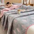 Axyaa Cotton Jacquard Wool Towel Quilt - Three-Layer Sofa Blanket
