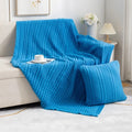 Axyaa Knitted Four-Season Sofa Blanket - Solid Color Office Living Room Nap Blanket