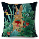 Axyaa Dragon Fox Firebird Linen Cushion Cover 45*45cm