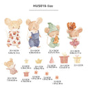 Boho Bunny Mouse Mushroom Animals Forest Nursery Wall Decals Sticker Axyaa Kids Room Art