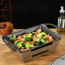 Axya Multi-Person BBQ Stove & Alcohol Furnace Grill Plate: Non-Stick Fish Grill