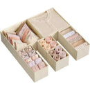 Axyaa Fabric Drawer Organizers for Clothes Closet Storage - Set of 4