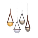 Axyaa Leather Glass Chandelier for Modern Nordic Style Living Space