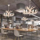 Axyaa Deer Horn Chandelier for Retro Living Room Decor