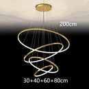 Axyaa Rings Chandelier Pendant Light for Staircase Living Dining Kitchen