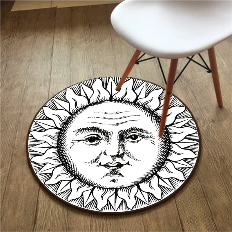 Axyaa Round Carpet Yoga Mat for Home Decor and Relaxation