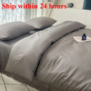 Axyaa Summer Cool Ice Silk Solid Color Duvet Cover in Twin/Full/Queen/King Sizes