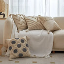 Axyaa Bohemian Tufted Tassel Throw Pillow Covers - Modern Home Decor