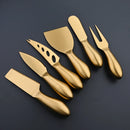 Axyaa Stainless Steel Cheese Knife Set - 6 Piece Butter Slicer Pizza Cutter