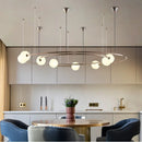 Axyaa Modern LED Round Chandelier Pendant Lights for Living Room and Bedroom
