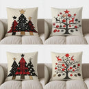 Axyaa Christmas Tree Star Pattern Pillow Cover for Sofa Bedroom Car