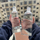 Axyaa 1000ml Glass Water Bottle with Time Marker Cover for
Water Drink and Outdoor, Transparent Large Capacity Bottle