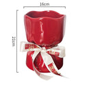 Axyaa Ceramic Flower Bouquet Vase Desk Decoration for Room Aesthetic Decor