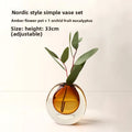 Axyaa Glass Vase: Elegant Decor for Living Room, Dining Table, Fresh Flowers & Hydroponics