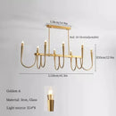 Axyaa Iron Black Pendant Light LED Chandelier Luxury Ceiling Lamp Luxe Bedroom Decor
