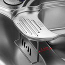 Axyaa Stainless Steel Drain Rack with Sponge Holder & Fruit Drainer
