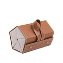 Axyaa Vintage Faux Leather Glasses Organizer with 4/6 Slots - Foldable Eyewear Case