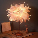 Feather Table Lamp with Remote Control USB Power Night Light for Axyaa Brand