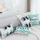 Axyaa Cotton Velvet Embroidered Pillowcase - Decorative Sofa Cushion Cover
