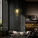Axyaa Metal Cord Pendant Chandelier: Loft Luxury Lighting for Living, Dining, and Parlor Decor