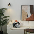 Axyaa Rotatable Walnut Wood Wall Lamps, Adjustable LED Spotlight Sconce Light, Pull Switch Indoor Fixtures
