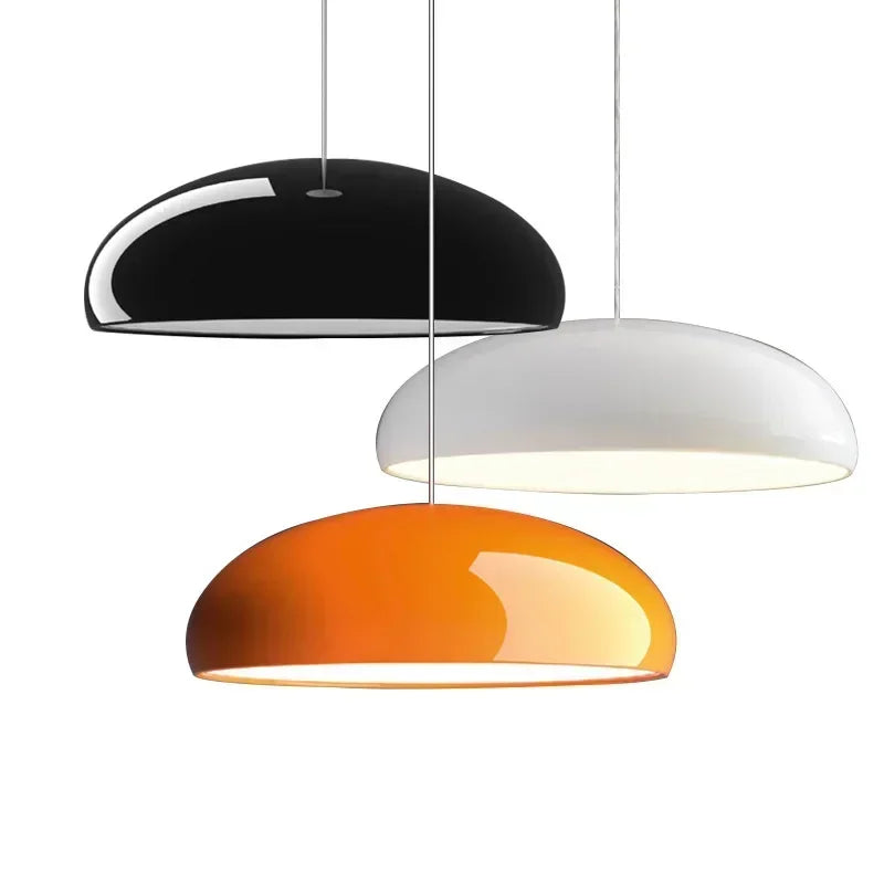 Axyaa Round LED Pendant Chandelier, Aluminum Lampshade, Modern Nordic Design