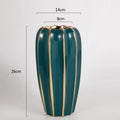 Gold Ceramic Vase with Flowers: Axyaa High-End Home Decor & Living Room Accent