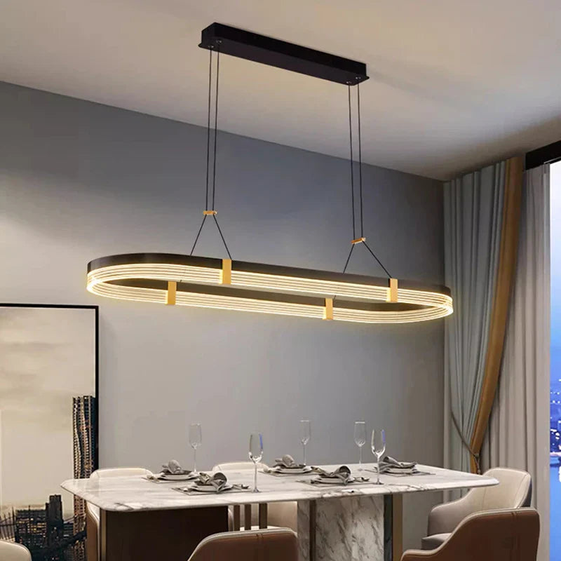 Axyaa Stainless Steel LED Chandelier for Nordic Home Decor