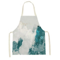 Axyaa White Gold Mountain View Kitchen Apron for Home Cooking and Baking
