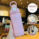 Axyaa Insulated Straw Cup: Portable 316 Stainless Steel, Large Capacity for Sports & Students