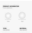 Axyaa Modern Round Glass Wall Light Nordic Design with LED G9 Sconces