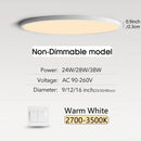 Axyaa Smart LED Ceiling Light - Ultra-thin Dimmable Lighting for Bedroom & Living Room