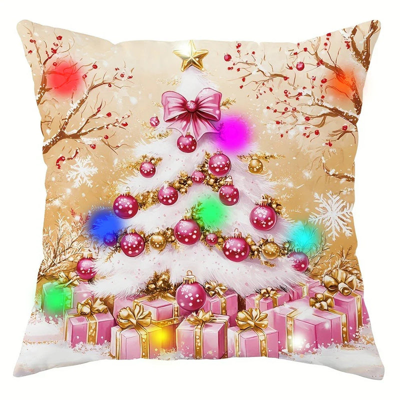 Christmas LED Pillowcase with Santa Claus & Snowman Designs for Axyaa Brand
